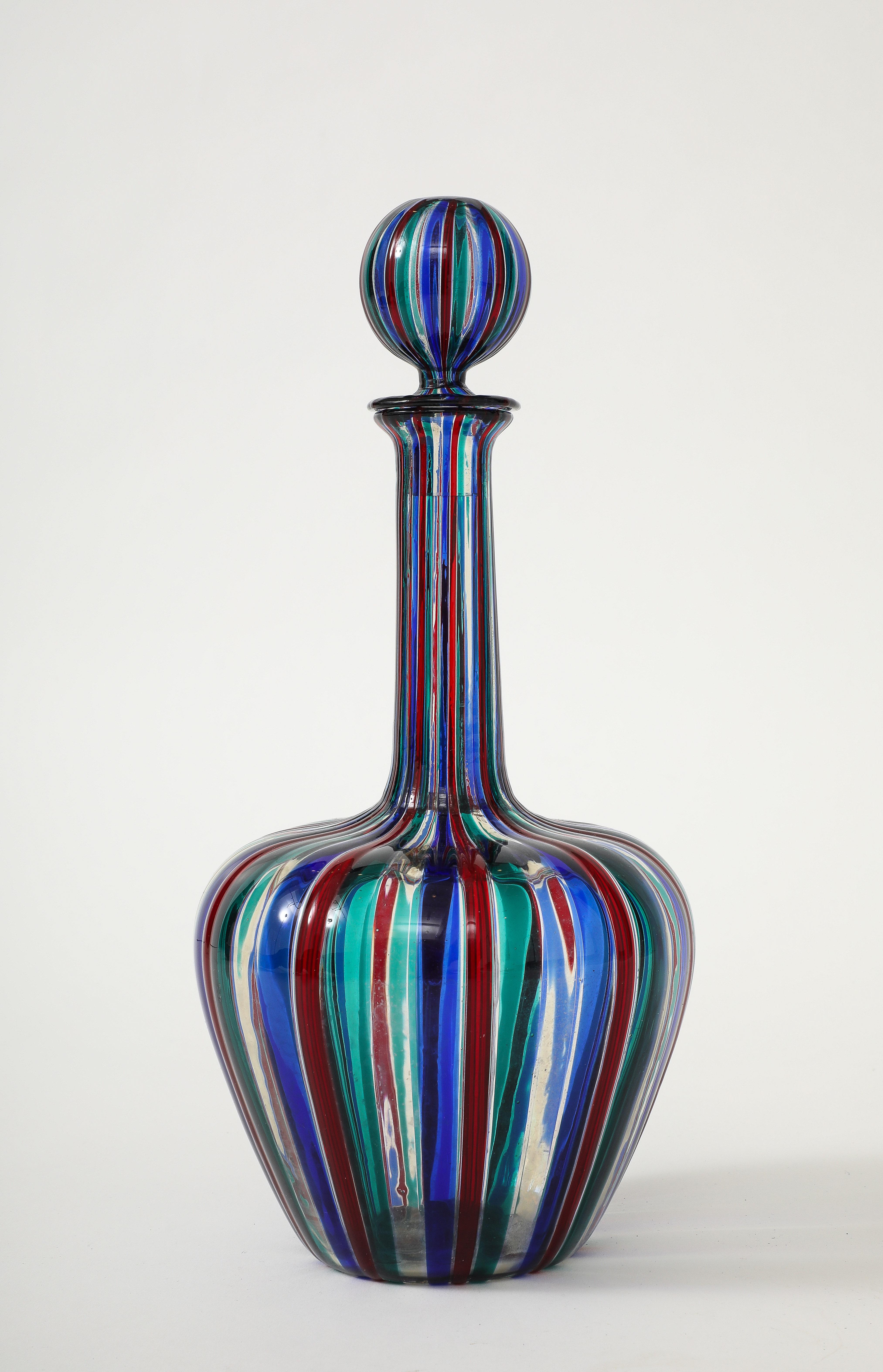 Boîte en verre polychrome attribuée à Gio Ponti pour Venini en vente 6