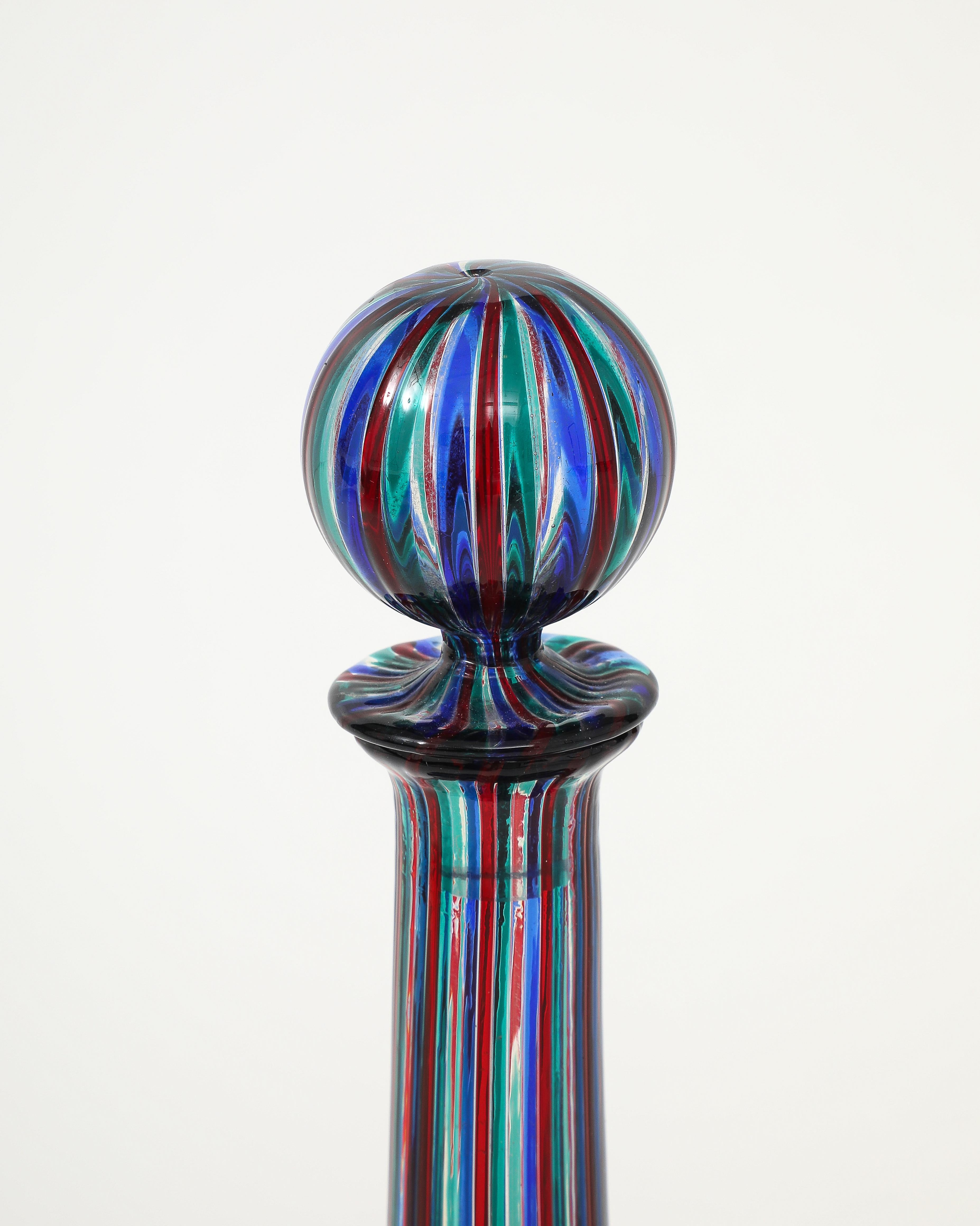 Boîte en verre polychrome attribuée à Gio Ponti pour Venini Bon état - En vente à Montreal, QC