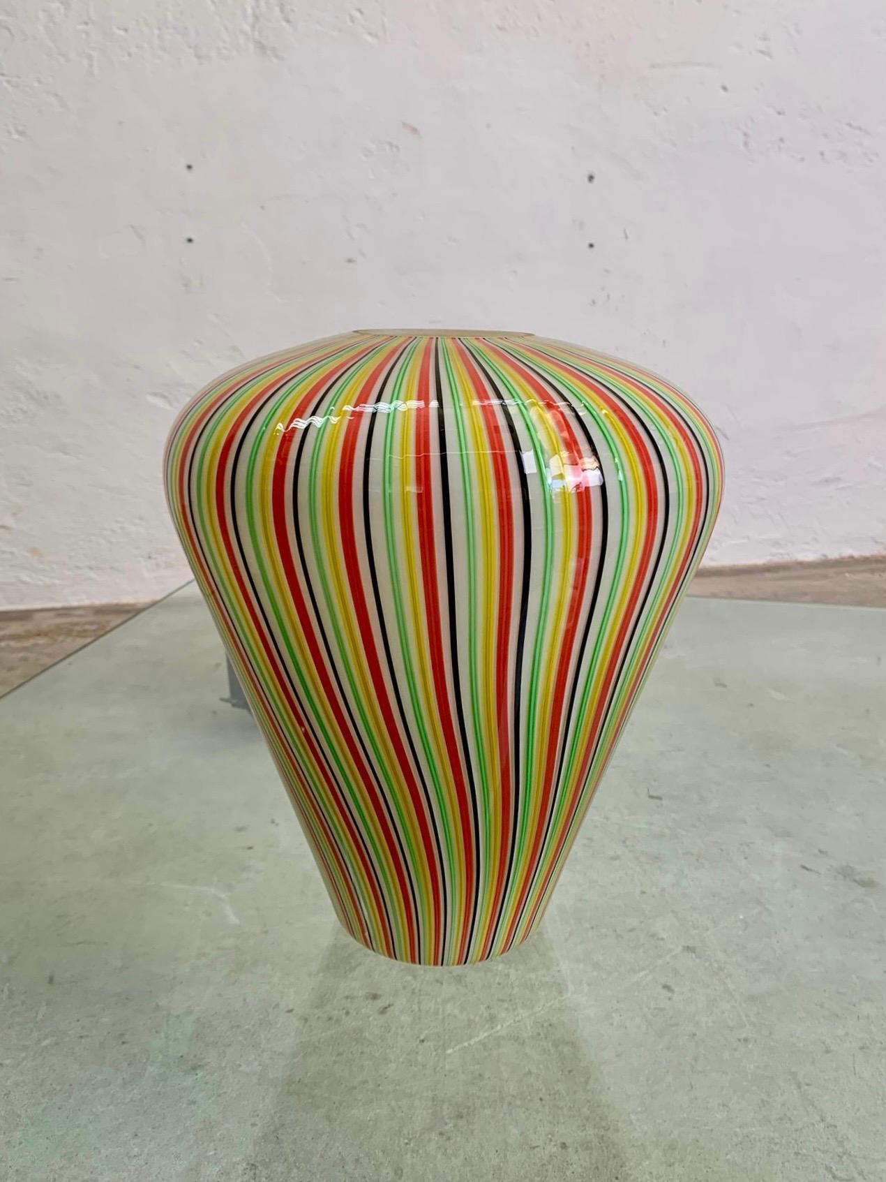 Vase en verre polychrome par PAF Studio, Italie, années 1980 Bon état - En vente à Milano, IT