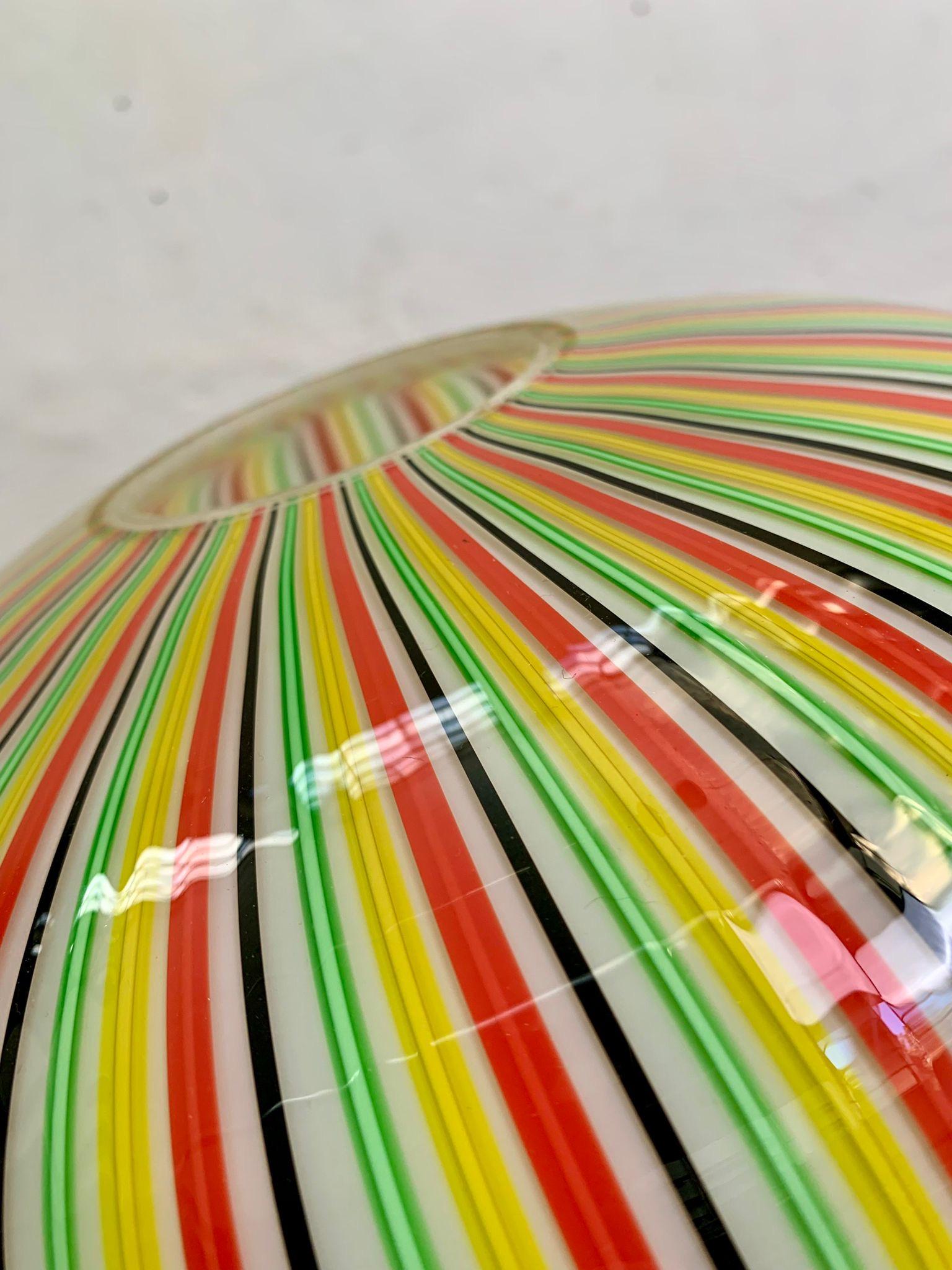 Verre Vase en verre polychrome par PAF Studio, Italie, années 1980 en vente