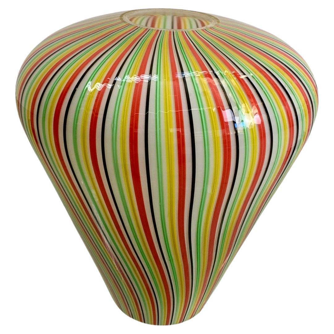 Polychrome glass vase by PAF Studio, italy, 1980s