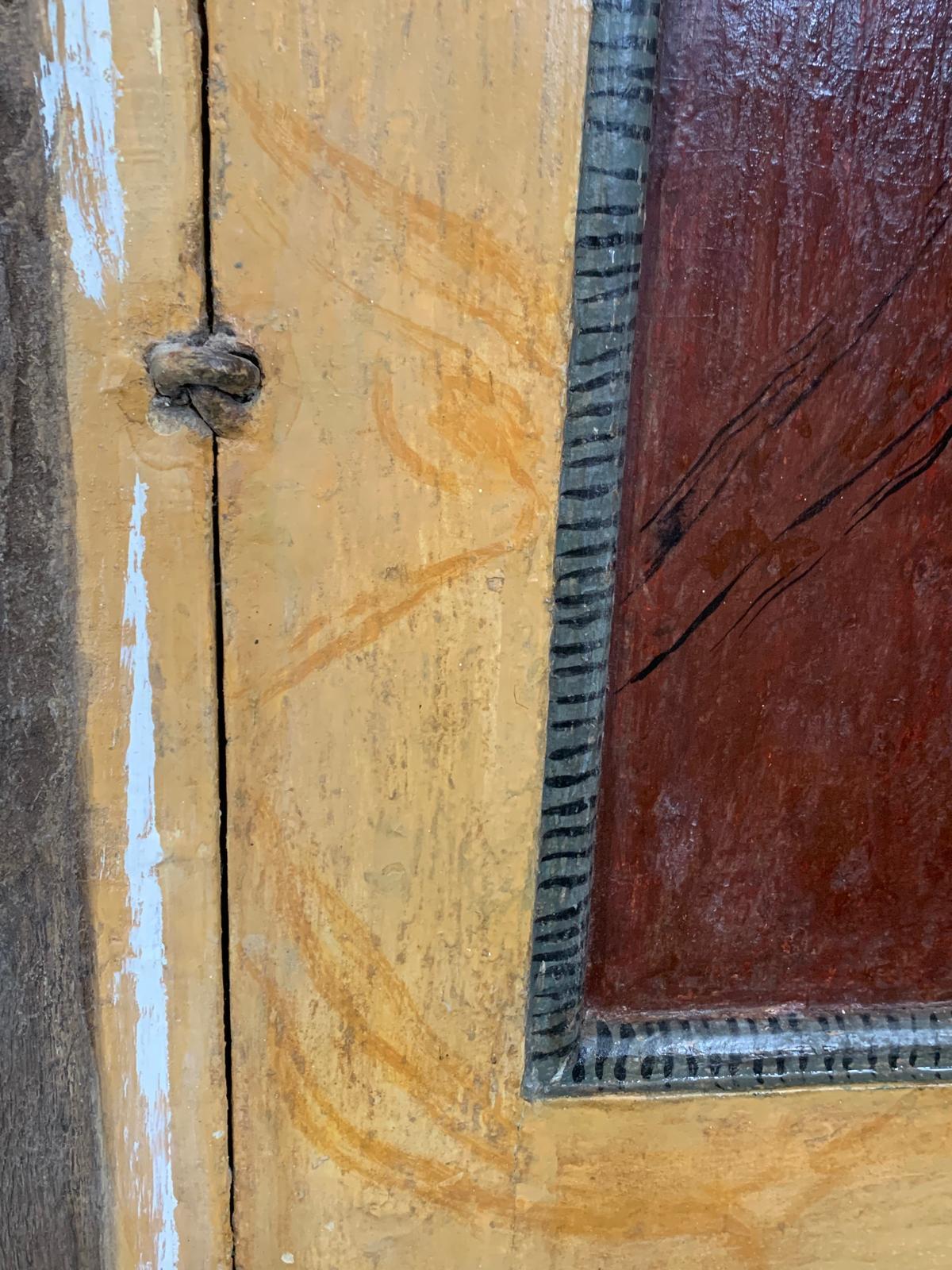 Polychrome Lacquered Portal and Door, 18th Century, Set of 2 For Sale 9