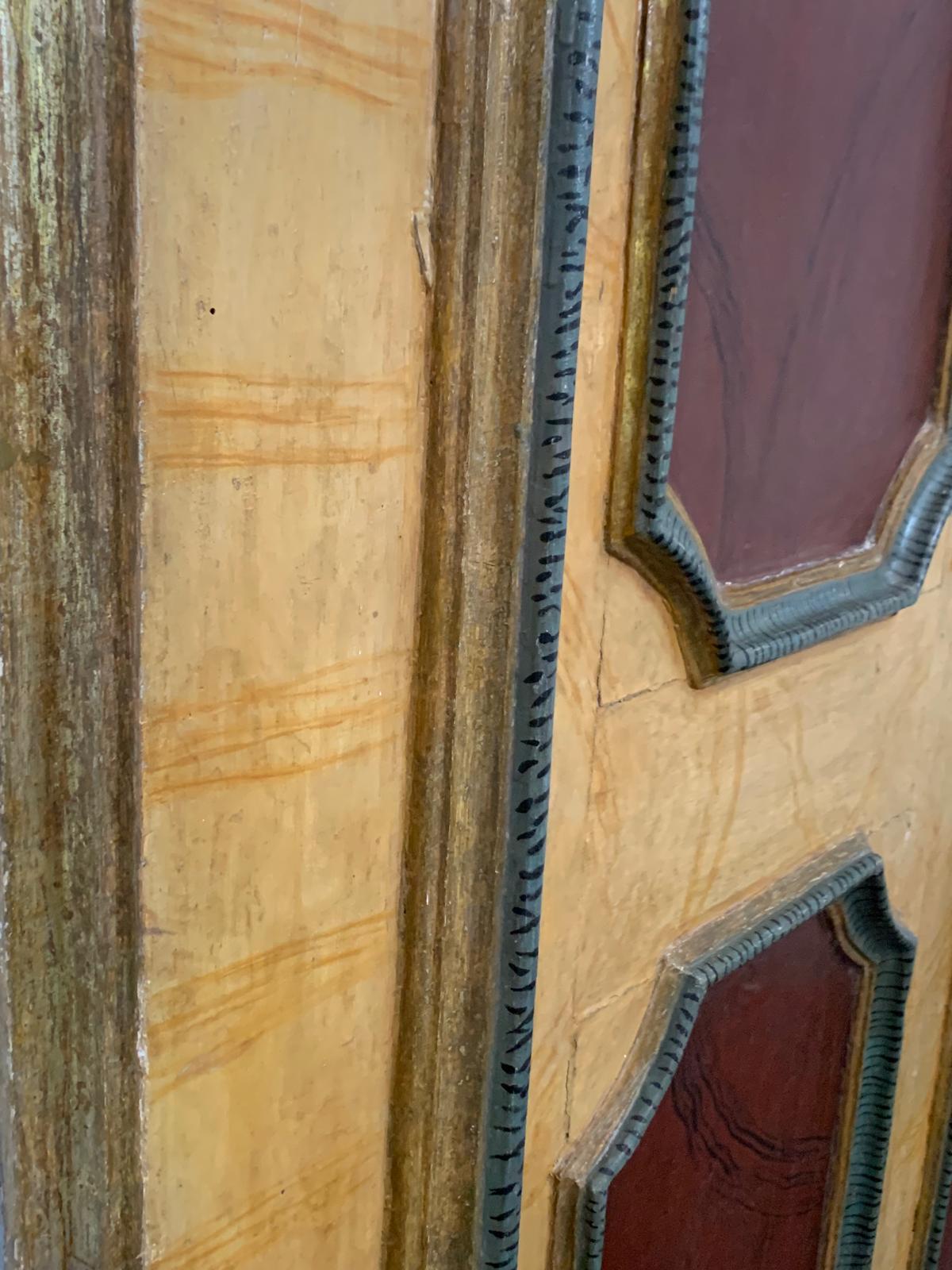 Polychrome Lacquered Portal and Door, 18th Century, Set of 2 For Sale 3