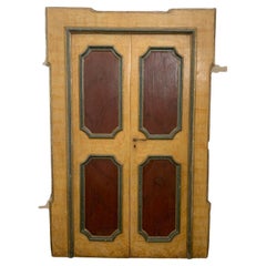 Portal y Puerta Lacados Policromos, Siglo XVIII, Juego de 2