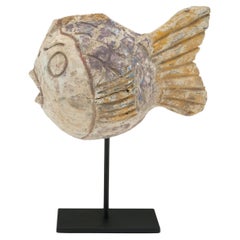 Escultura policromada Pez de la Suerte