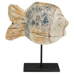 Polychrome Lucky Fish Sculpture
