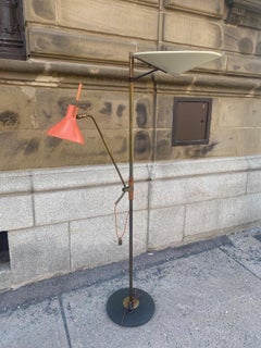Polychrome Metal Adjustable Floor Lamp by Gerald Thurston for Lightolier