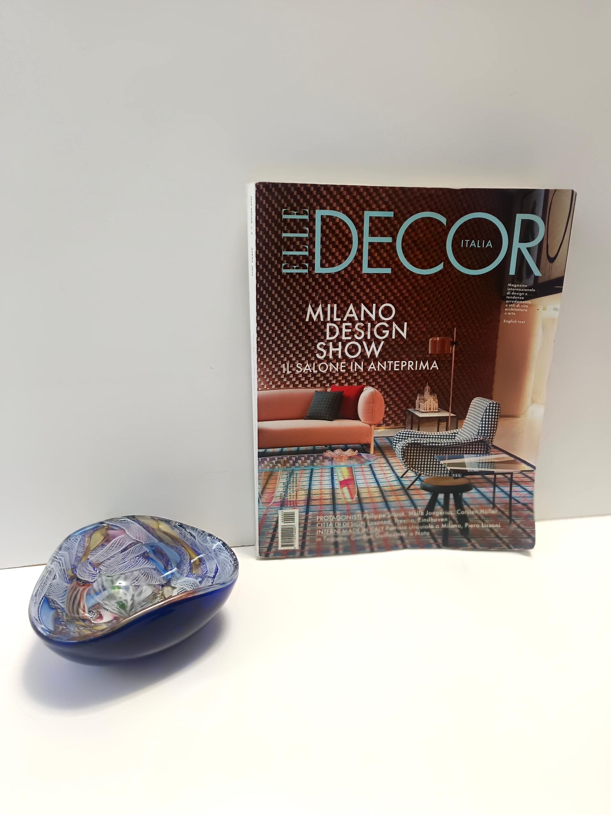 Fabricado en Italia, años 60.
Este cenicero/cajonera está fabricado en cristal de Murano.
Es un modelo 
