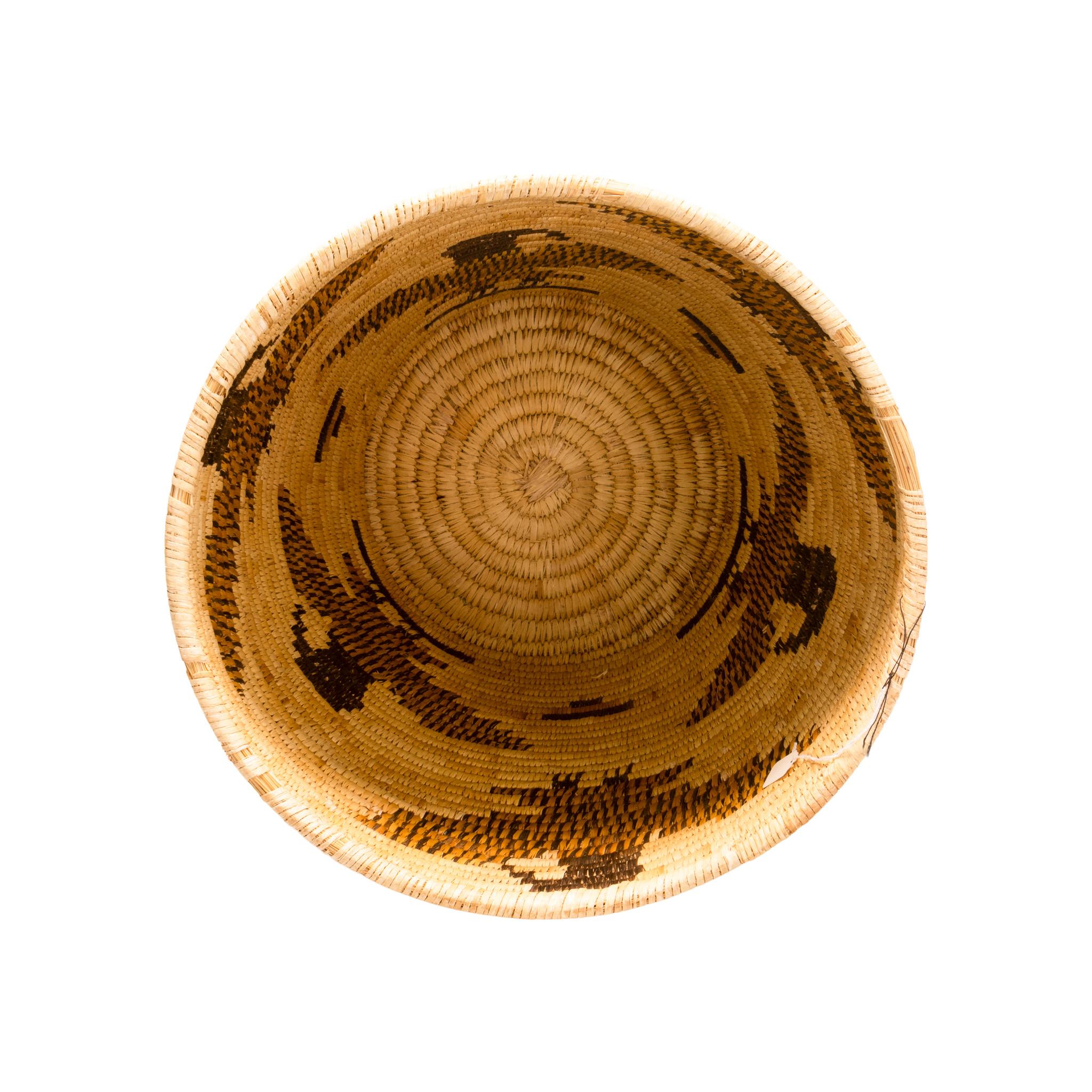 Native American Polychrome Papogo Basket For Sale