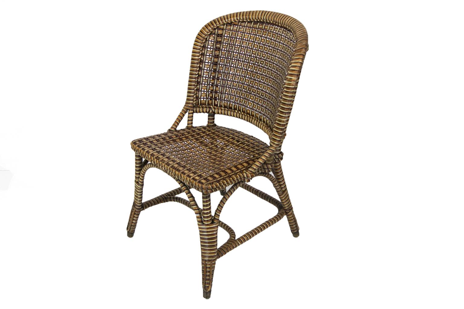Polychrome Rattan Side Chair 1