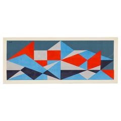 Sérigraphie polychrome "Zig+Zag" de Josef Zenk