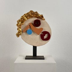 Polychrome Skulptur „La Favorita del Presidente“ von Enrico Baj, 1992