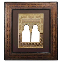 Polychrome Spanish Stucco Plaquette by R. Rus, Early 20th Century