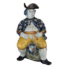 Antique Polychrome table fountain Delft, 1750-1770