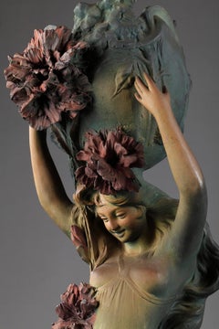 Polychrome Terracotta Sculpture by Capaldo