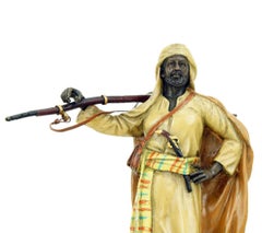 Polychrome Vienna Bronze Arabian Warrior Sculpture