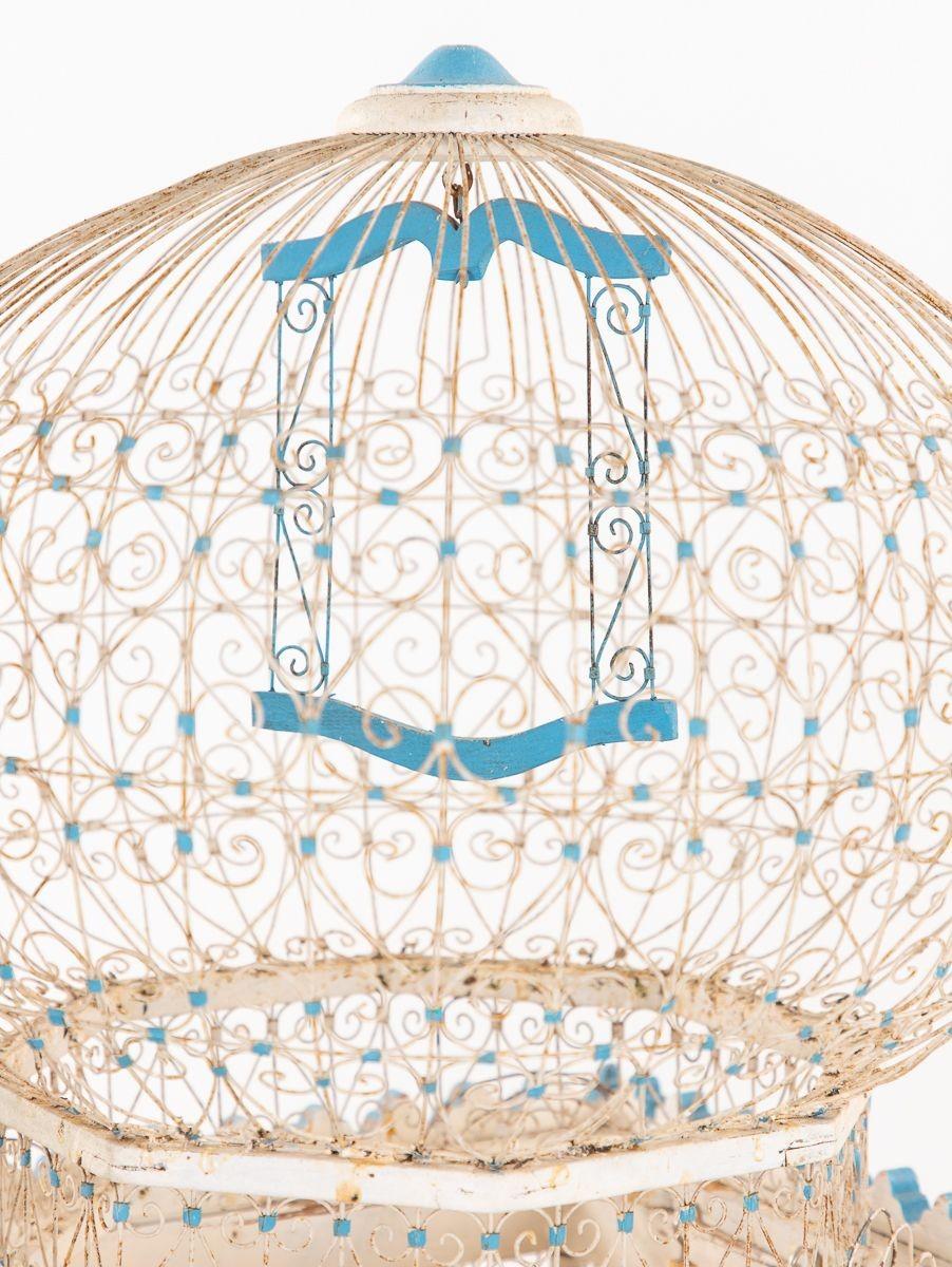 Polychrome Wire Birdcage, French 20th Century For Sale 7