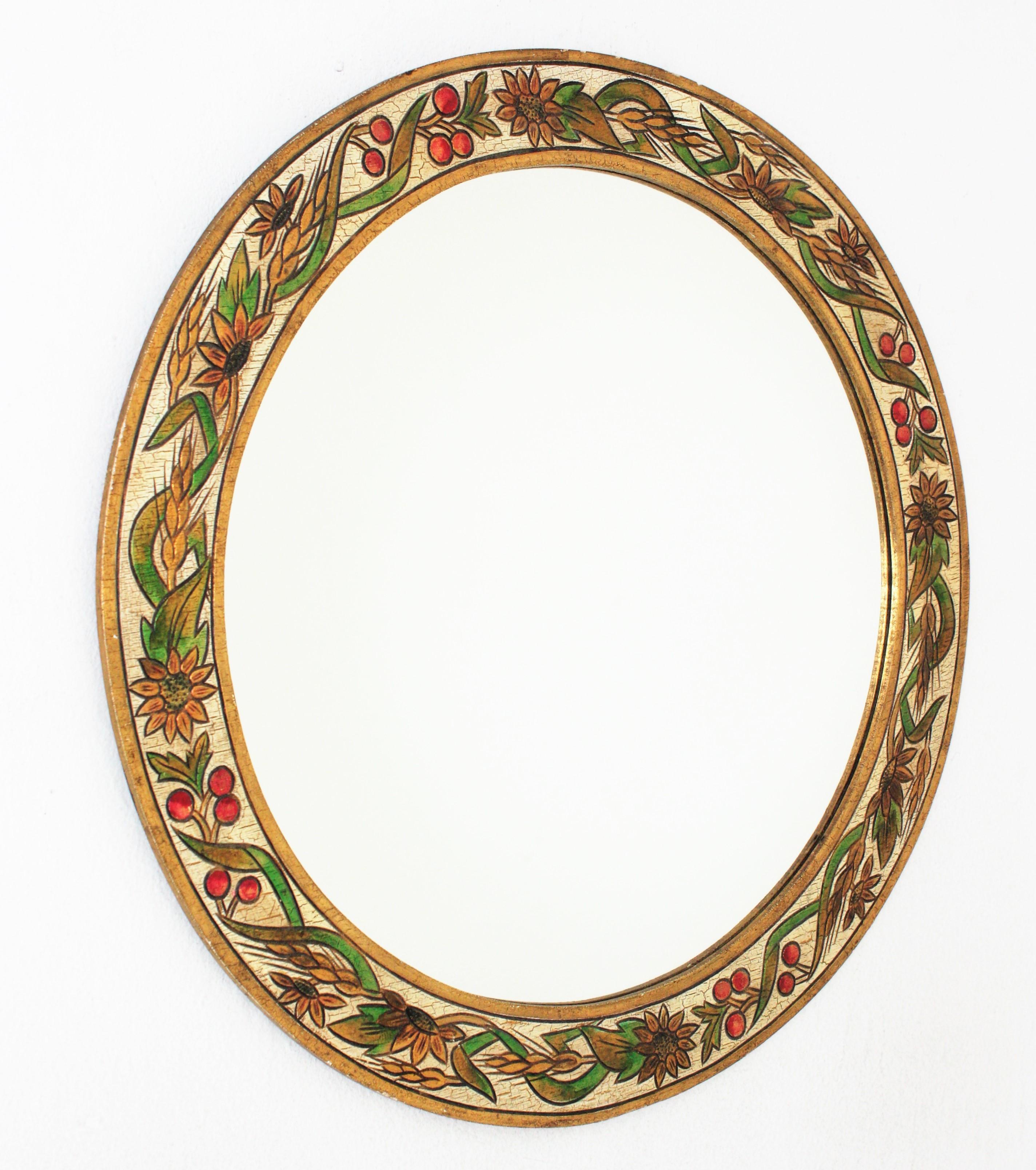 fancy round mirror