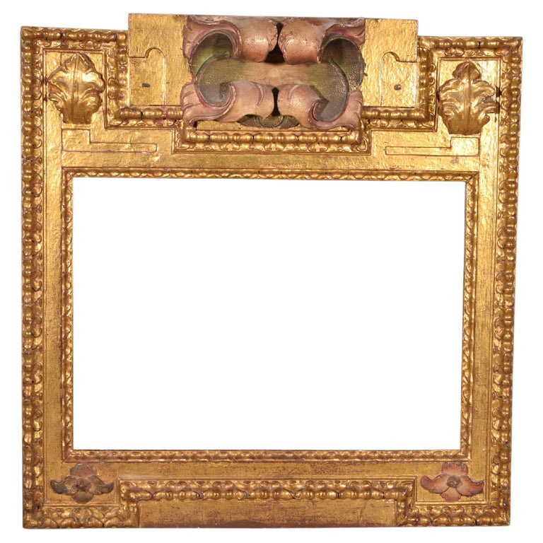 Polychromed and Gilded Wood Frame, Spain, 17th Century For Sale