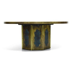 Polychromed Bronze 'Chan' Cocktail Table by Philip & Kelvin LaVerne, Signed