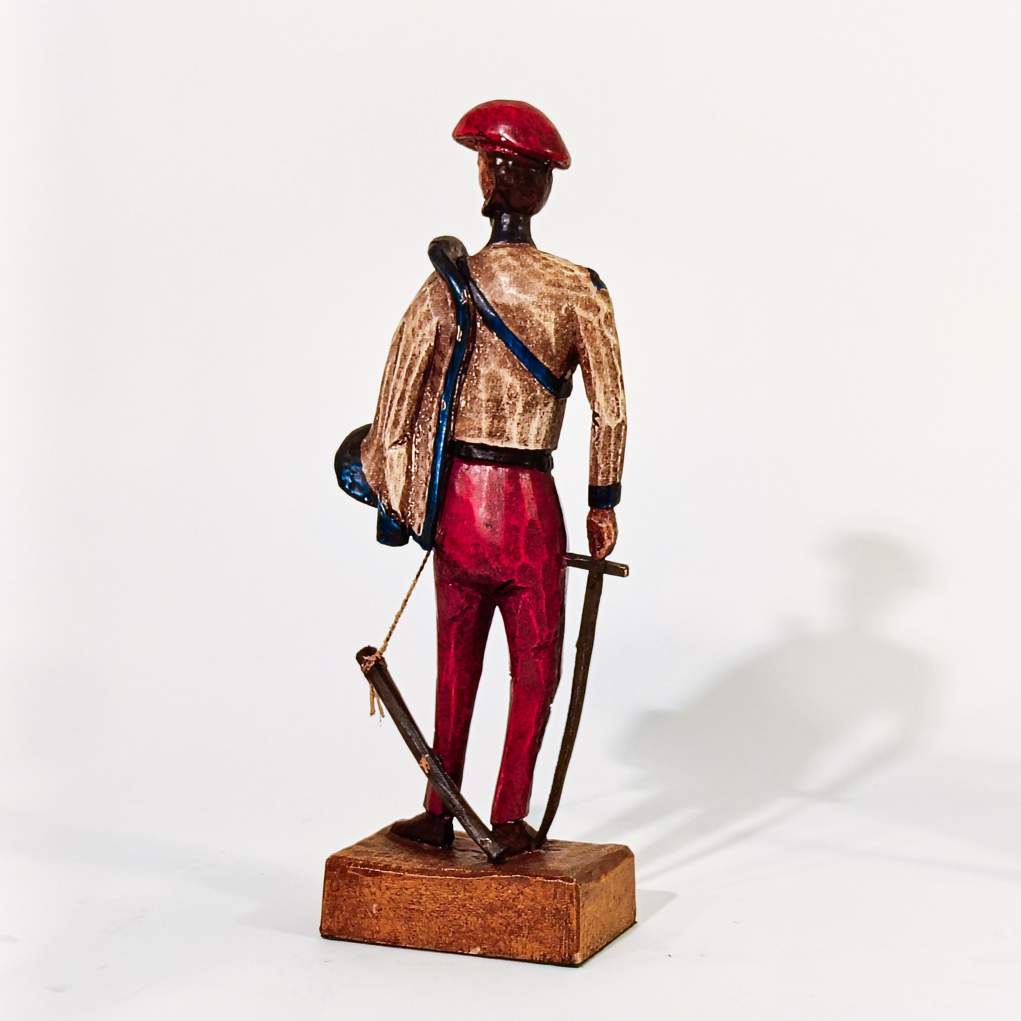 Sculture policrome raffiguranti soldati della storia recente, Spagna, anni '40 in vendita 2