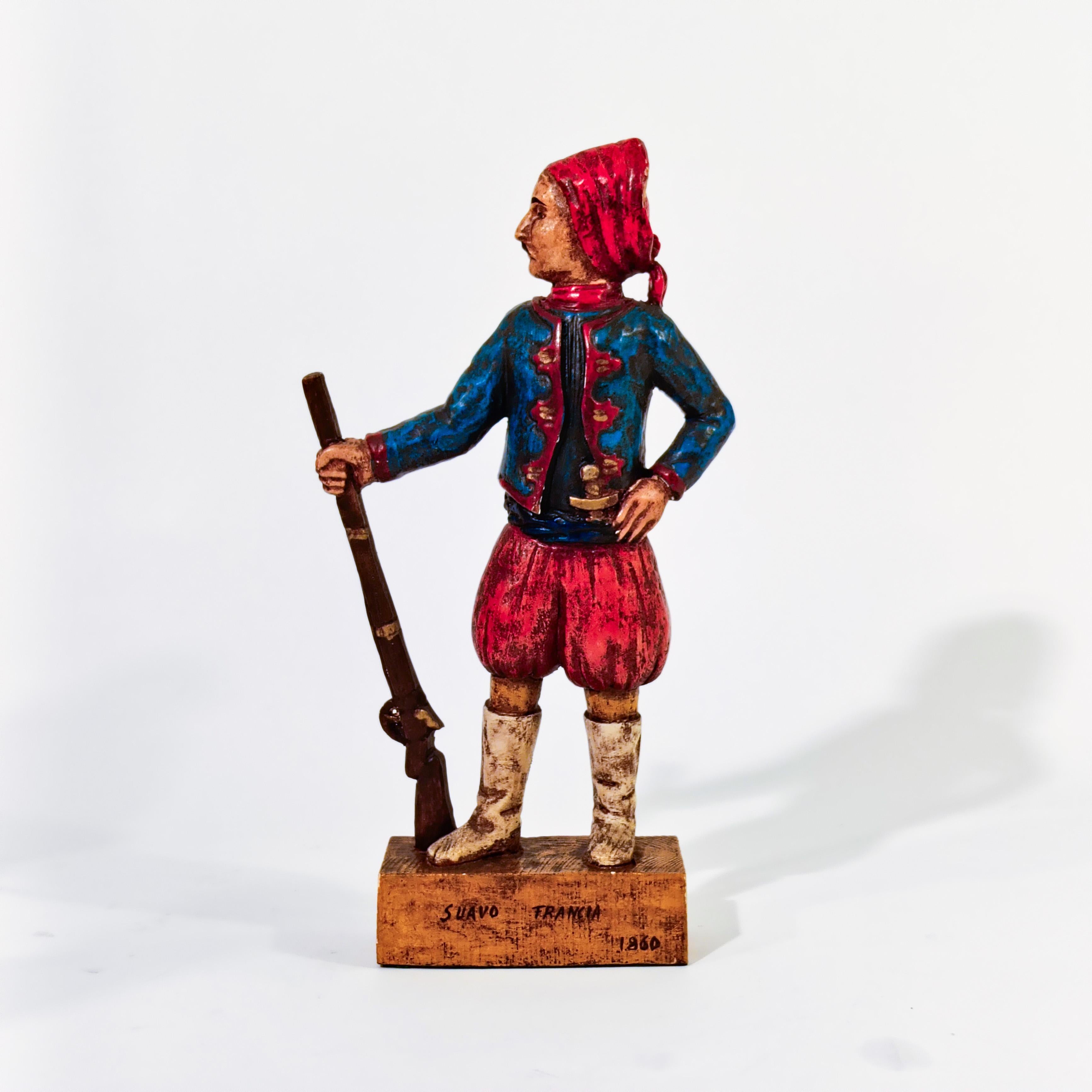 Sculture policrome raffiguranti soldati della storia recente, Spagna, anni '40 in vendita 3