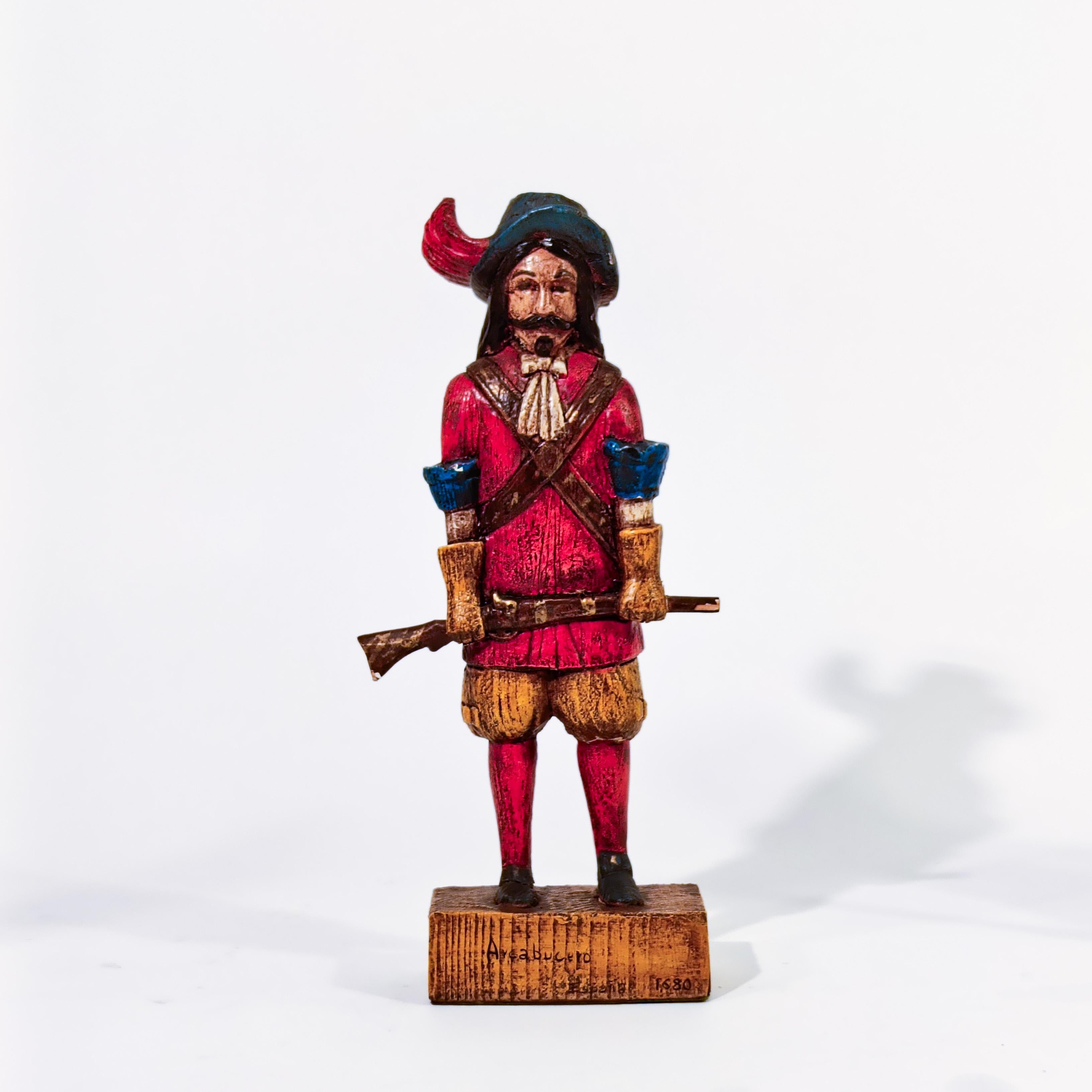Metà XX secolo Sculture policrome raffiguranti soldati della storia recente, Spagna, anni '40 in vendita