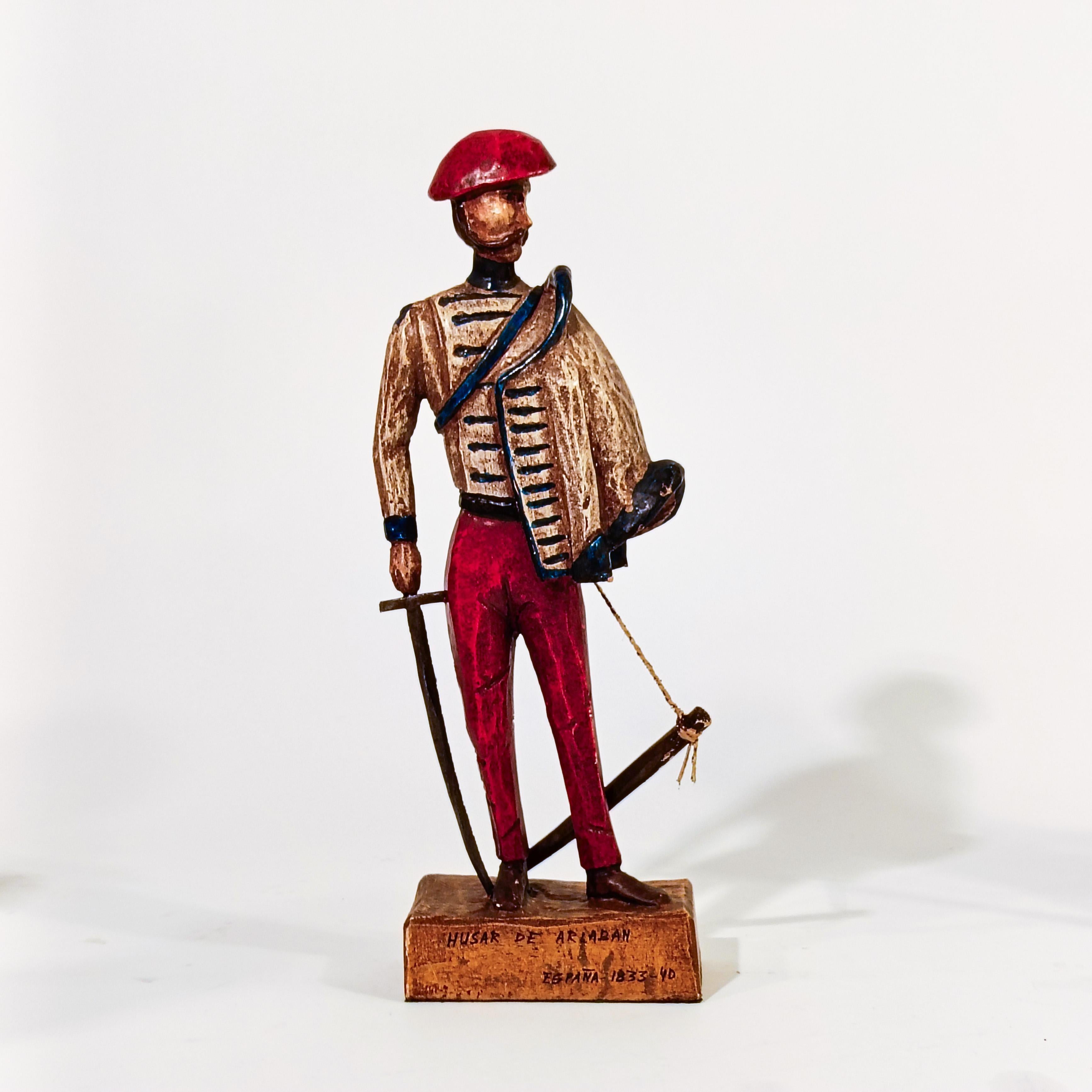 Sculture policrome raffiguranti soldati della storia recente, Spagna, anni '40 in vendita 1