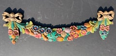 Polychromed Classical Styled Carved Garland or Festoon