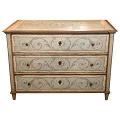 Antique Polychromed Italian Neoclassical-Style Chest, 19th Century