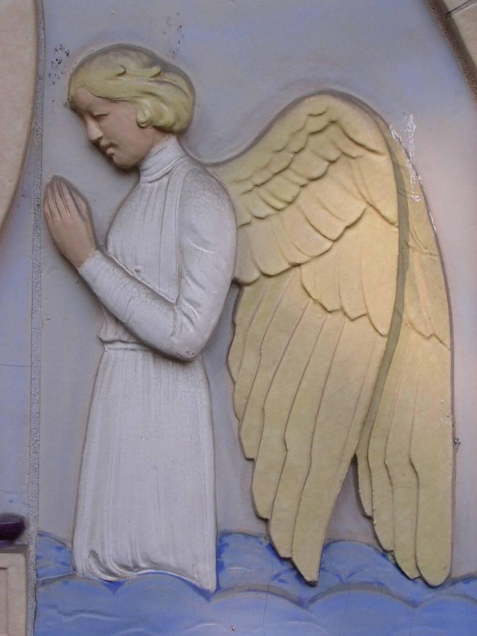 Facart de chapelle en terre cuite polychromée en vente 2