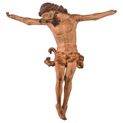 Polychromed wood Corpus Christi. Flemish school, Malines, 16th century.