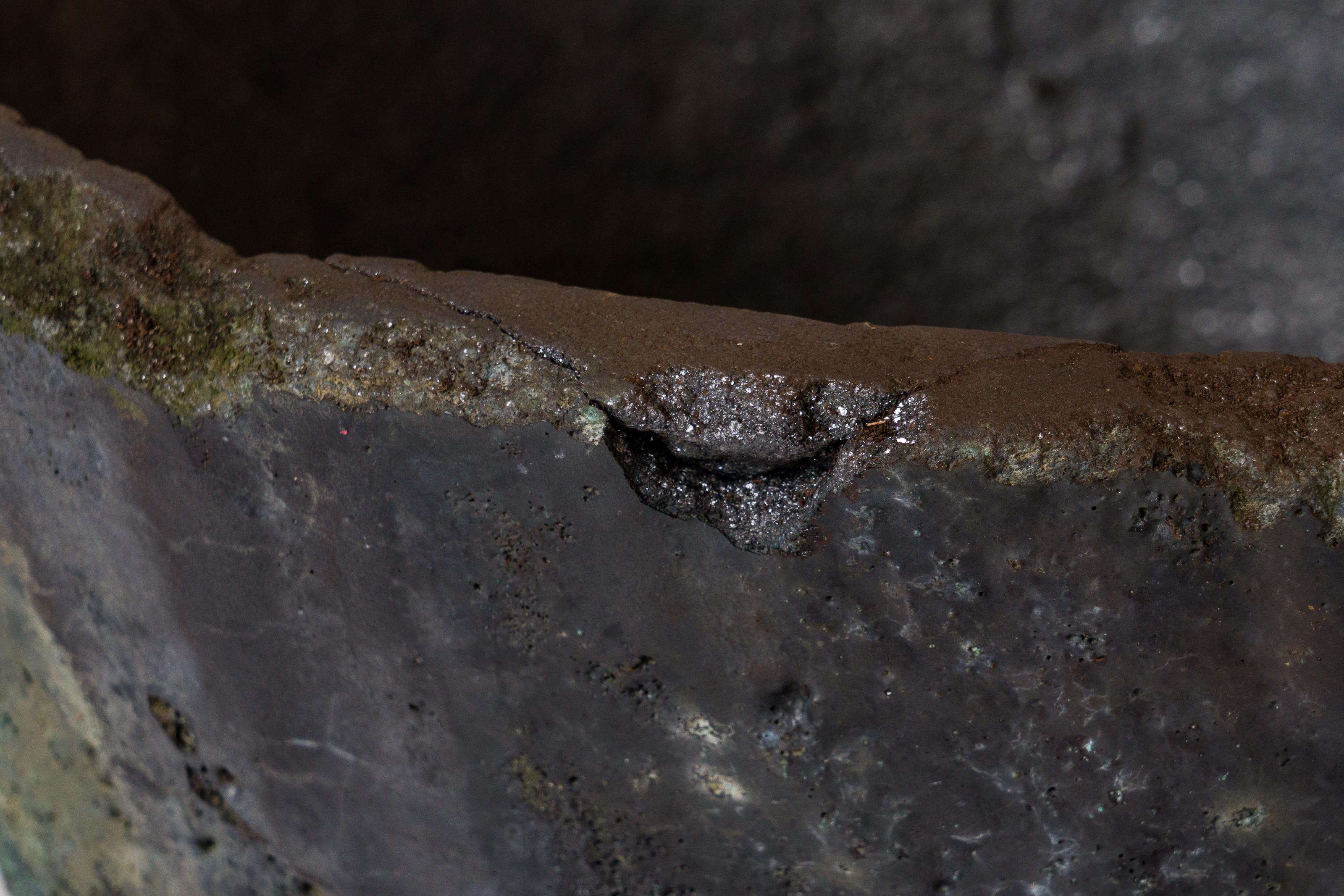 Polychromy Lava Stone Crucible for Outdoor 