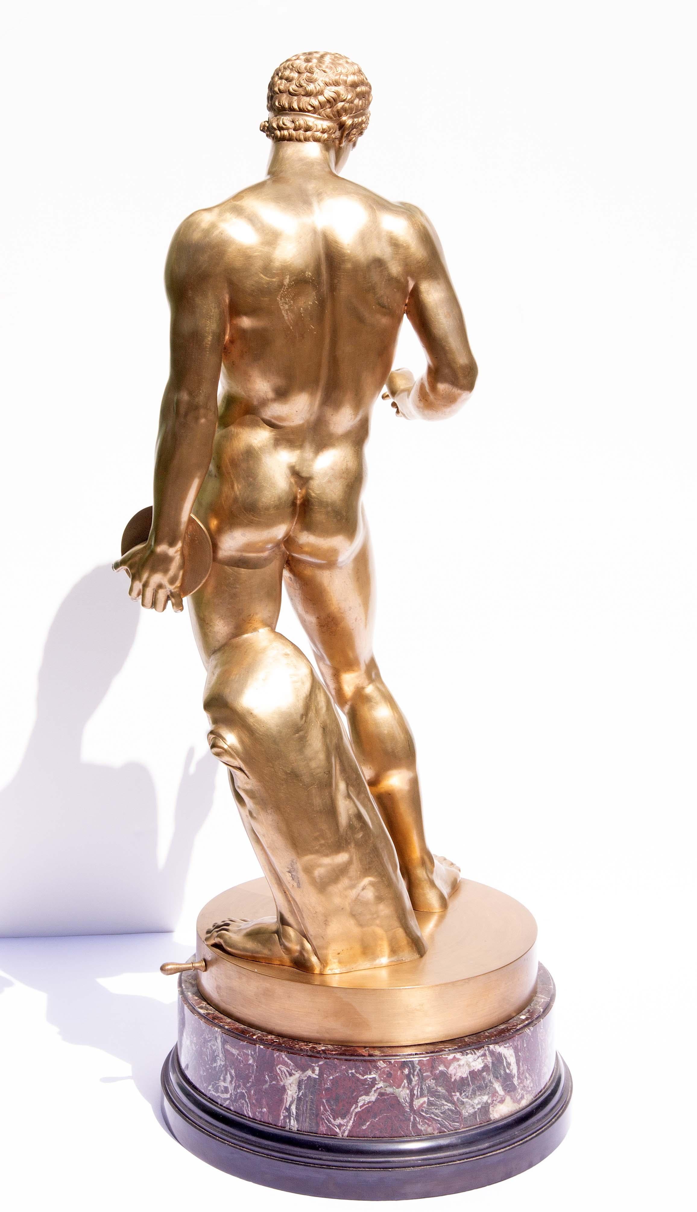  Large grand tour bronze of Greek athlete 