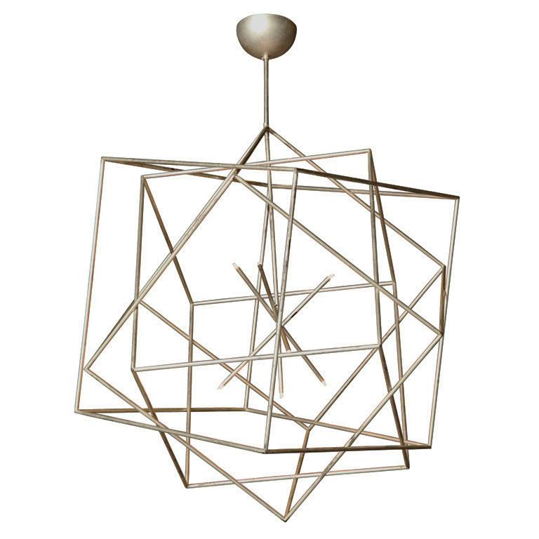Modern Polyedres Chandelier by Hubert Le Gall