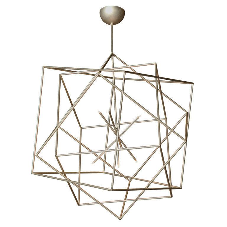 Modern Polyedres Chandelier by Hubert Le Gall For Sale