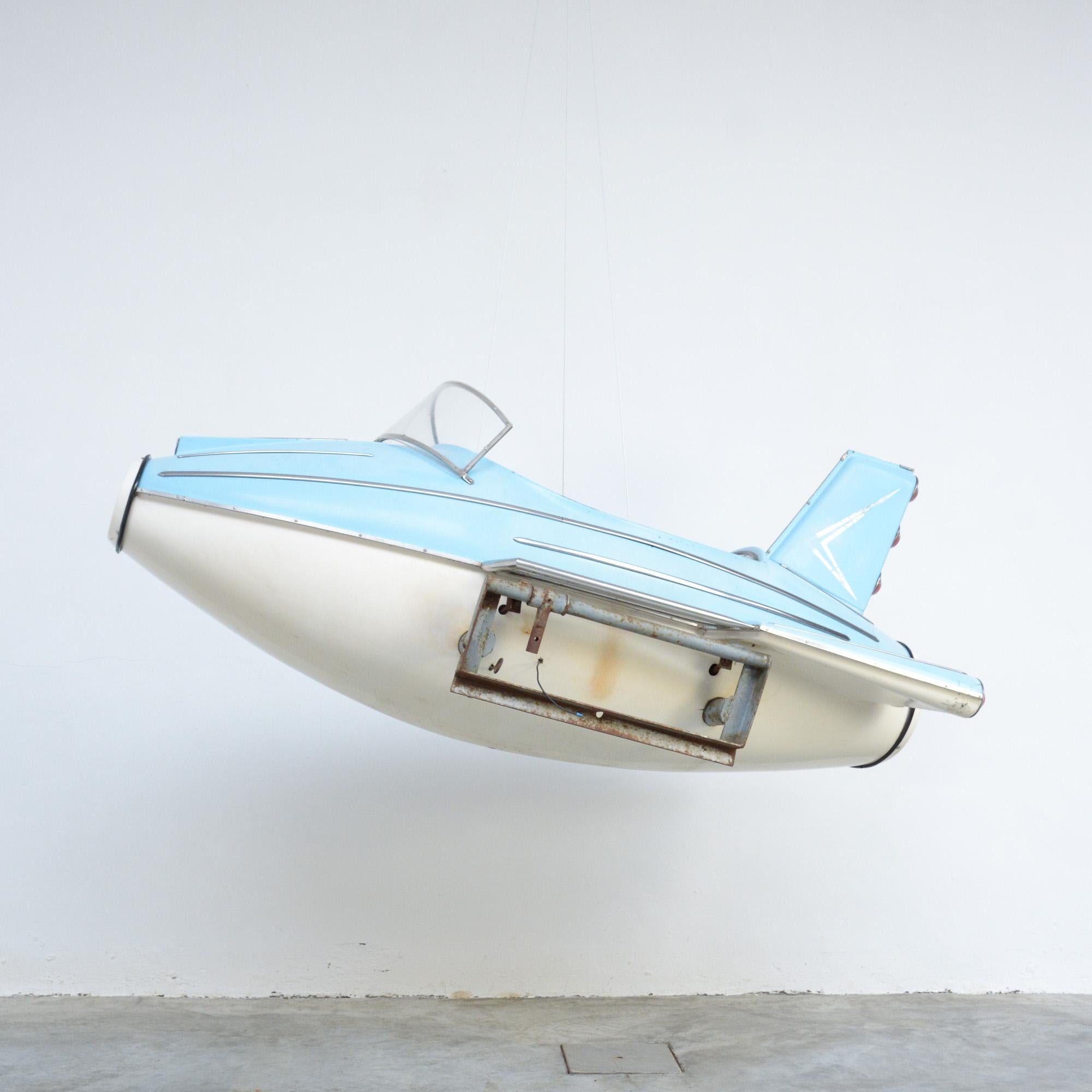 Mid-20th Century Polyester Carousel Fairground Rocket Plane of the 1960s
