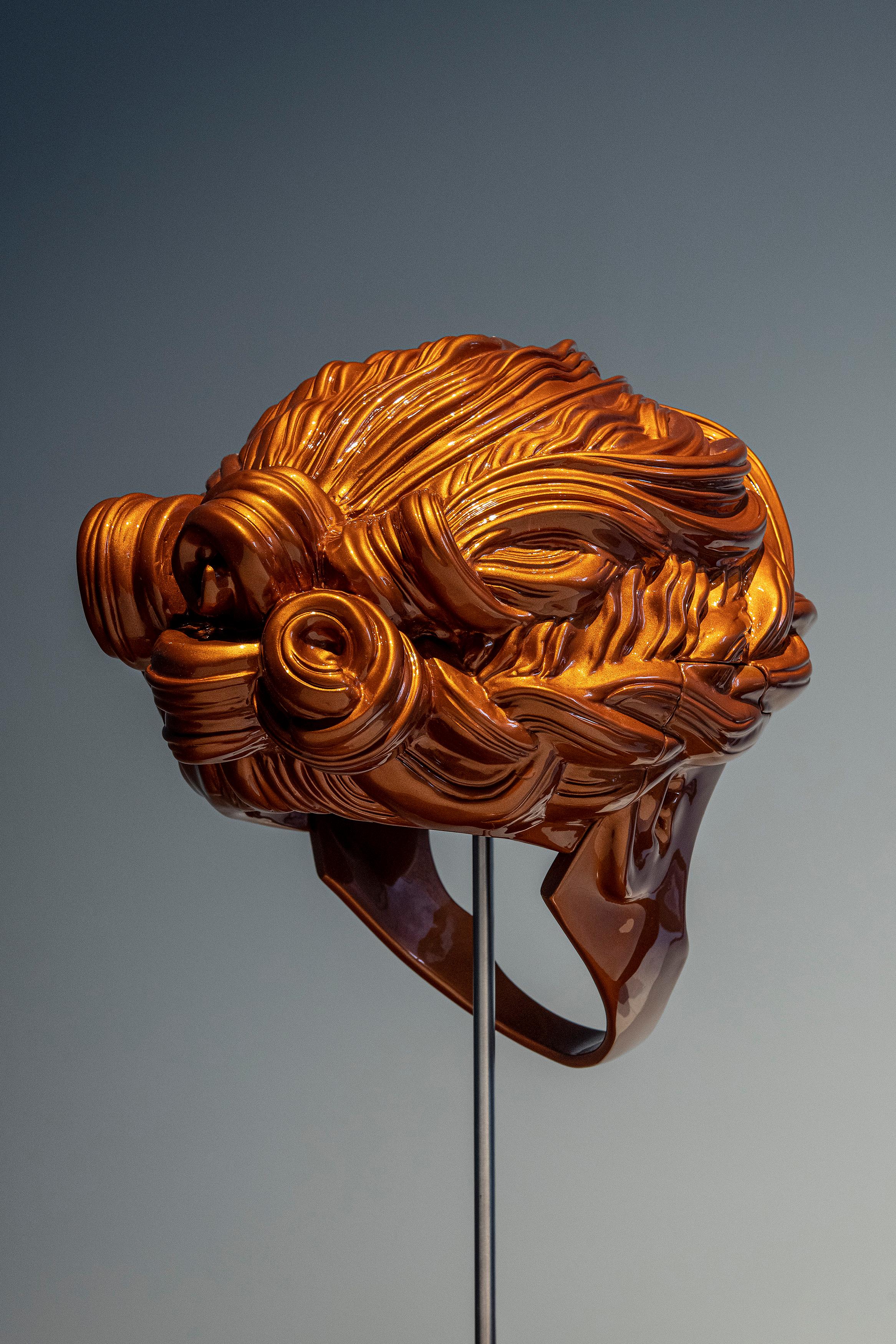 Argentine Polyester Resin Helmet Sculpture 