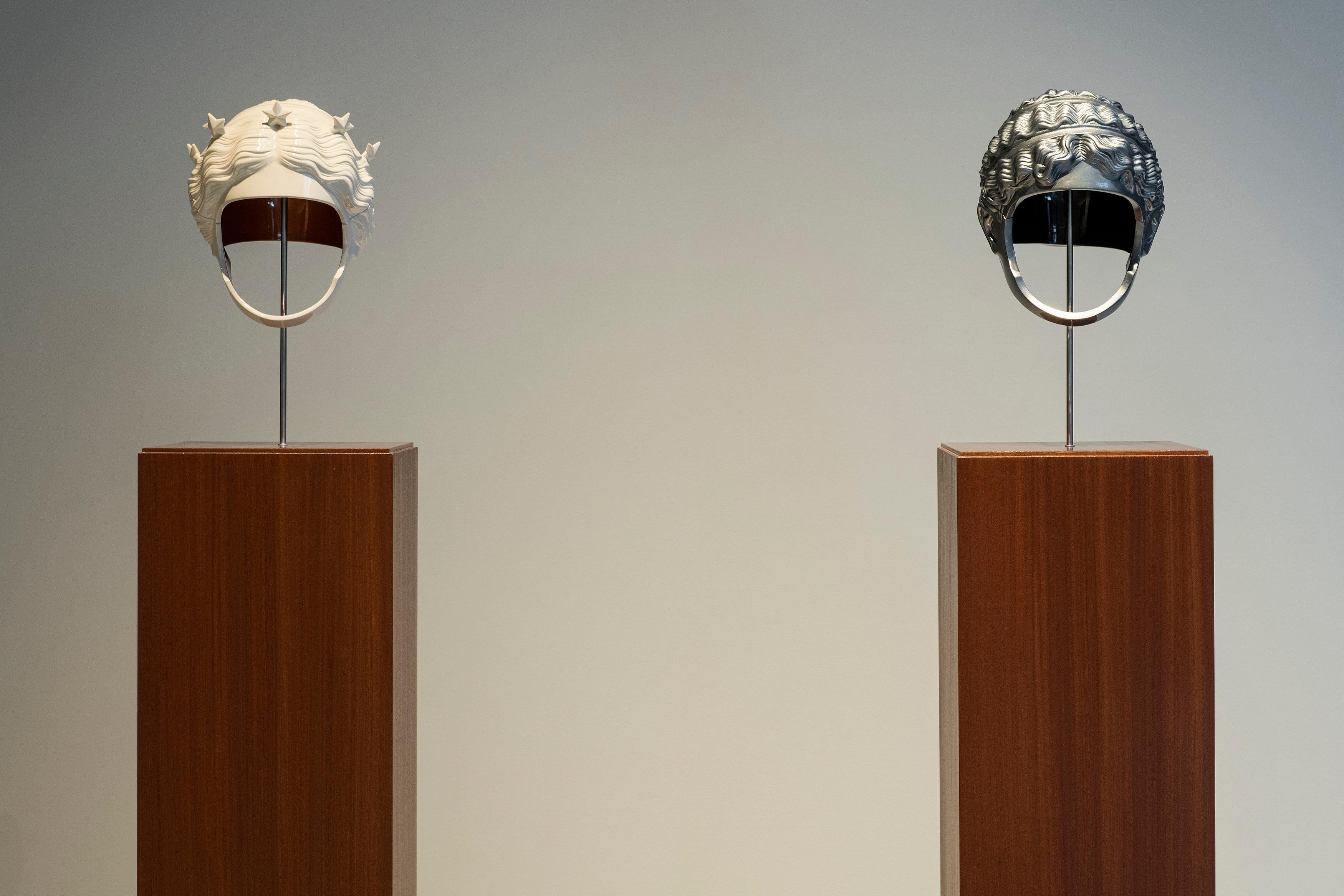 Argentine Polyester Resin Helmet Sculpture Titled 