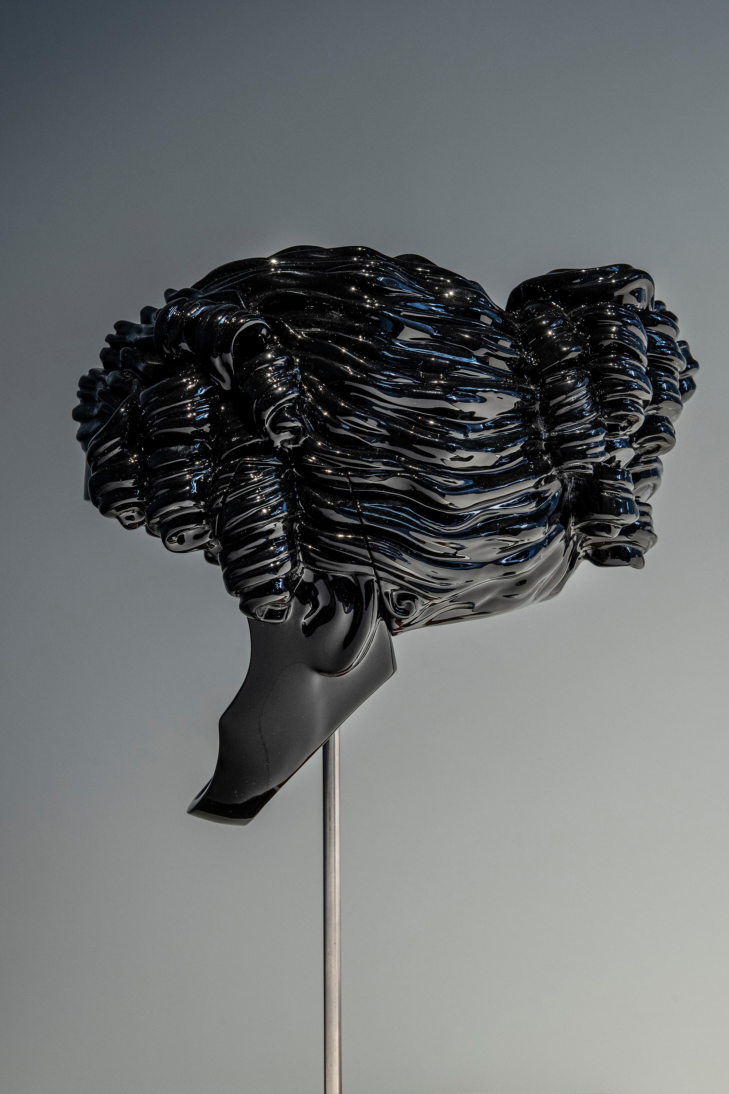 Modern Polyester Resin Helmet Sculpture Titled 