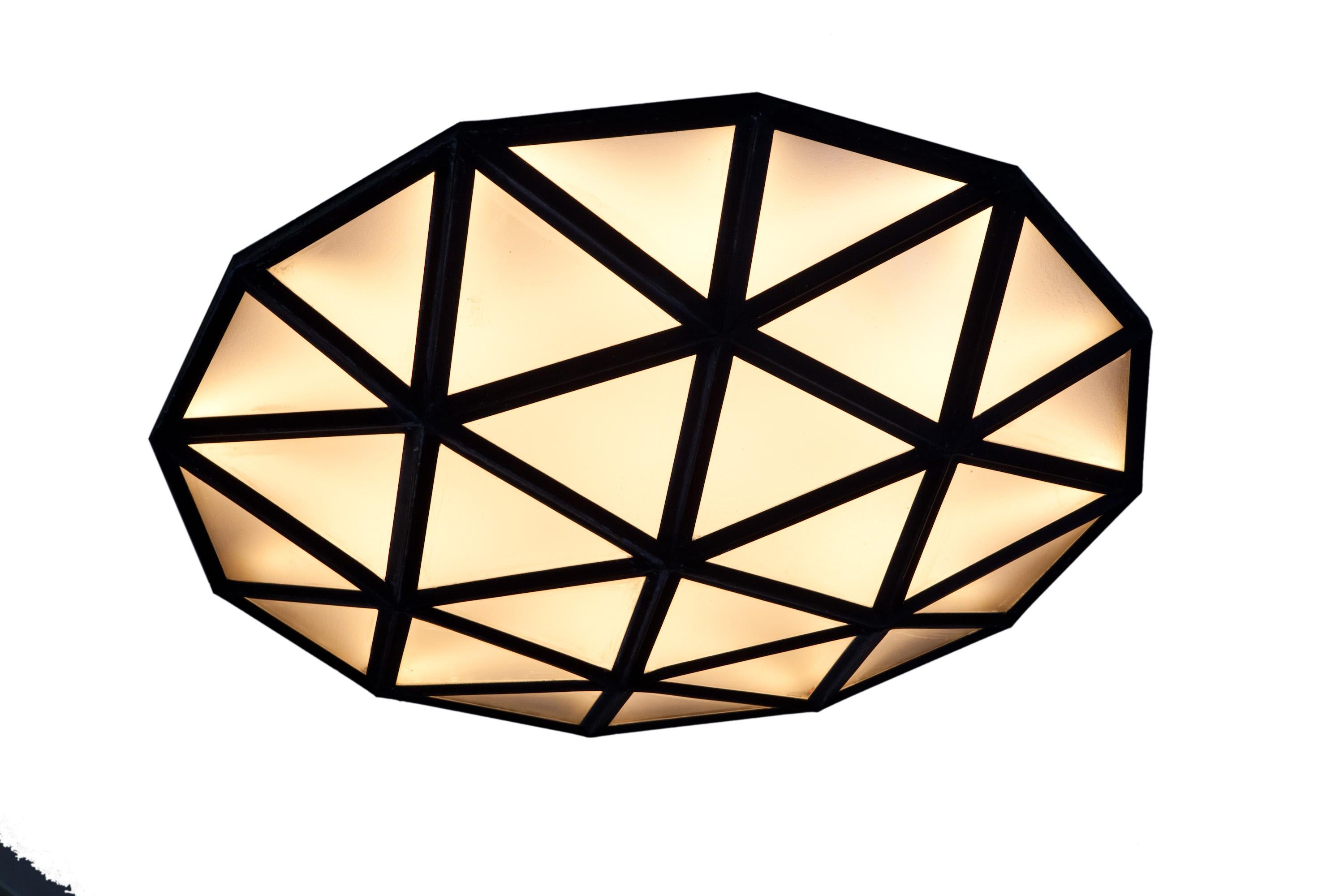 Contemporary Polygon Wall, Lighting Fixture, Wall or Ceiling Created by Atelier Boucquet For Sale