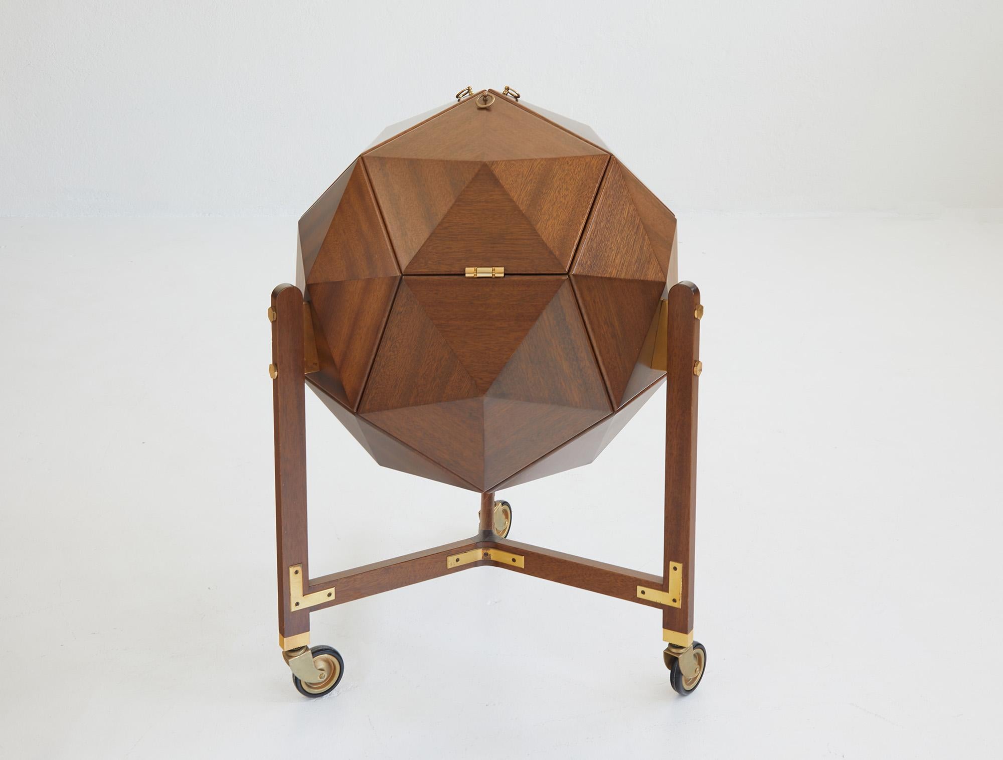 polyhedron bar cart