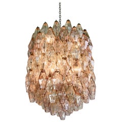 Polyhedron Chandelier by Carlo Scarpa, Murano Glass, 1960s