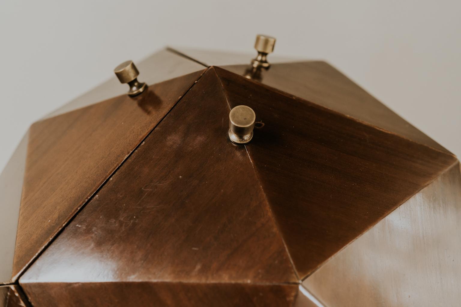 Brass Polyhedron Mahogany Bar, 1955