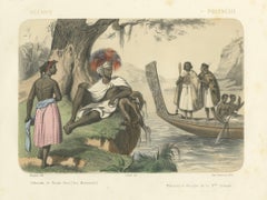 Figures polynésiennes et maories - Habitants de Nuku Hiva 
Canoë de Nouvelle-Zélande 1845