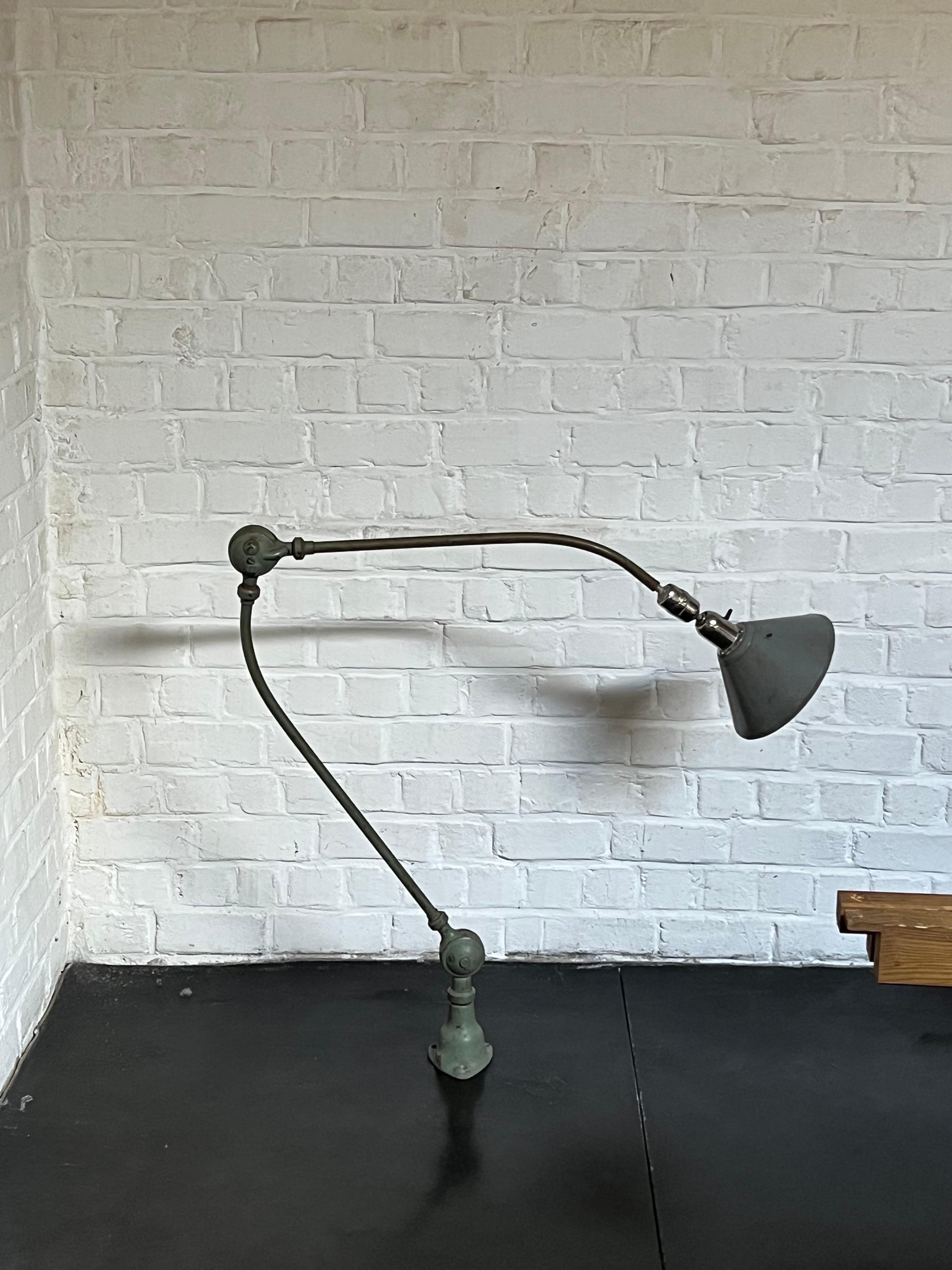 Industrial Polyvalent wall/table/ceiling lamp Johan Petter Johansson Triplex Asea Sweden  For Sale
