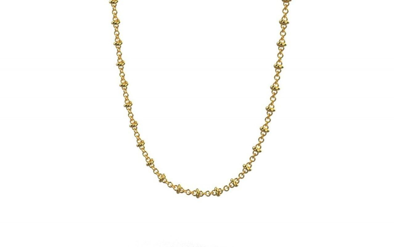 Women's or Men's Pomegranate Fine Necklace, 18K Gold For Sale