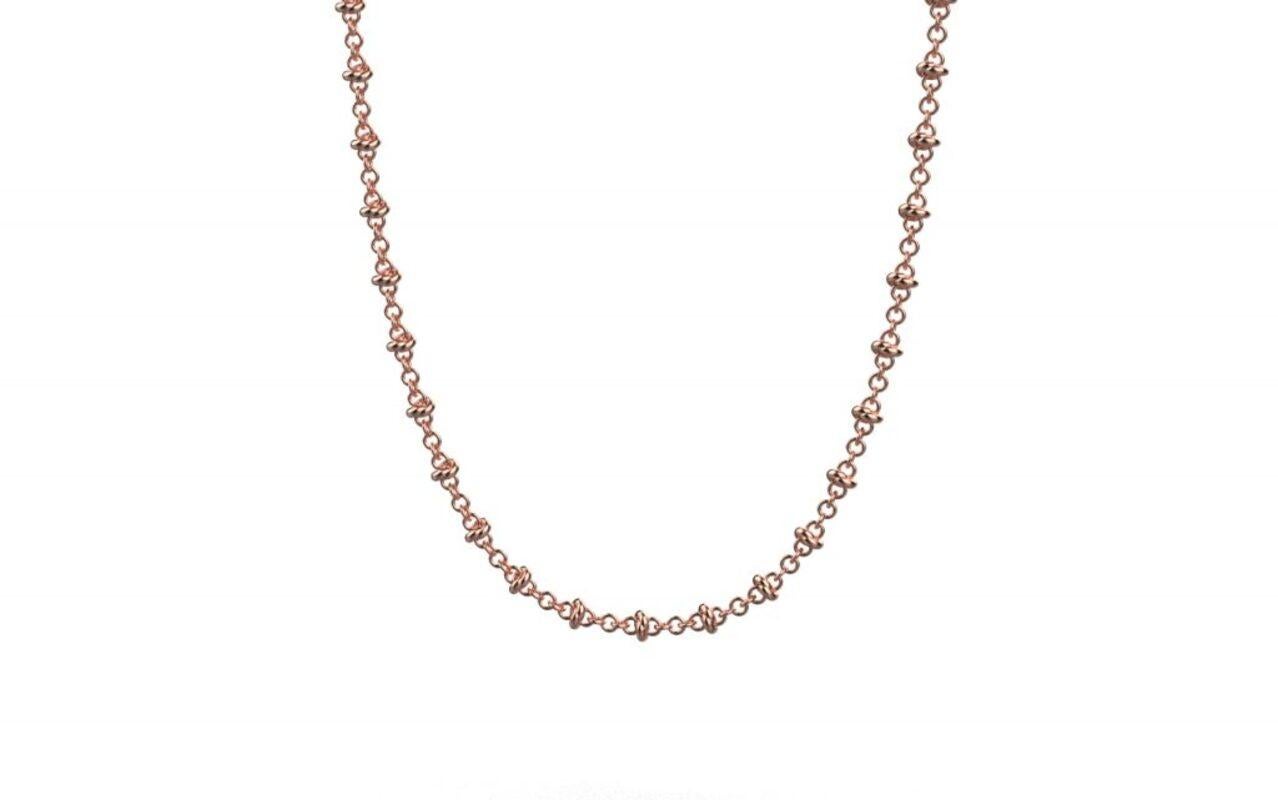 Feine Granatapfel-Halskette, 18 Karat Roségold für Damen oder Herren im Angebot