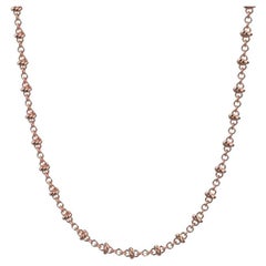 Collier fin grenade, or rose 18K