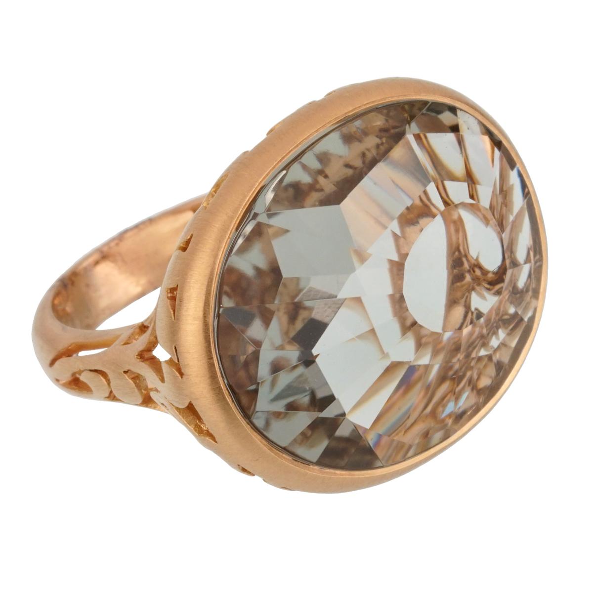 Pomellato 10 Carat Prasiolite Cocktail Rose Gold Ring In New Condition For Sale In Feasterville, PA